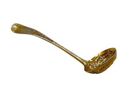 Victorian Silver Gilt Sifter Spoon/ladle – London - ca 1898 - Image 5