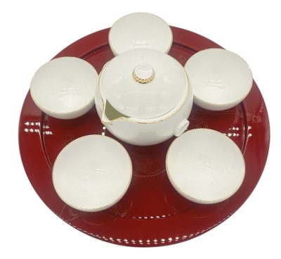 Vintage porcelain Cartier Tea set – Set of 5 – made in japan – new in box tea set Antique Collectibles 8