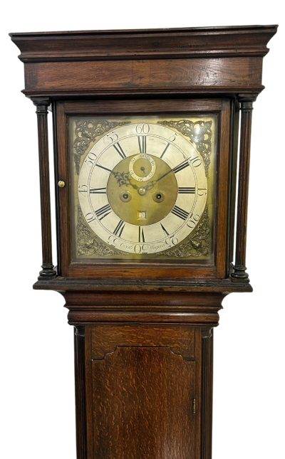 Fantastic Antique English oak case Long Case clock – ca 1780 - Image 8