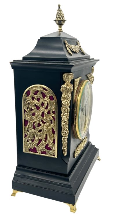 Fabulous Antique Ebonized Case Bracket Mantel clock – ca1890 French mantel clock Antique Clocks 9