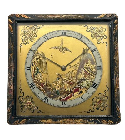 Beautiful Chinoiserie Decorated Strut Mantel Clock – ca 1910 French mantel clock Antique Clocks 3