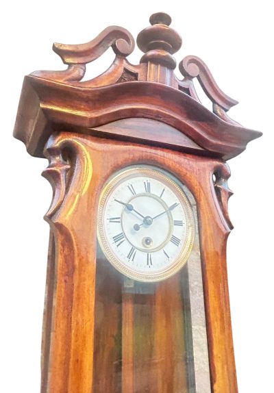 Fabulous Walnut Case Mini Vienna Regulator Wall clock – ca 1880 vienna wall clock Antique Clocks 11