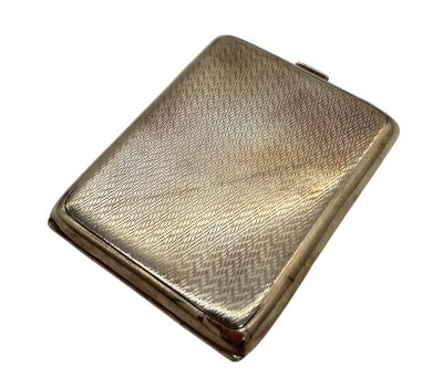 Antique Art Deco sterling silver Cigarette Case – 1928 – Aldie Bros Cigarette Box Antique Silver 3