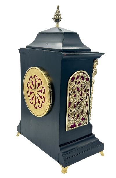 Fabulous Antique Ebonized Case Bracket Mantel clock – ca1890 French mantel clock Antique Clocks 10