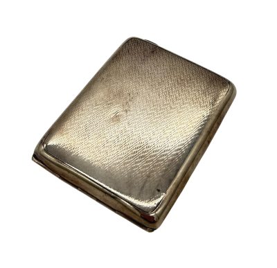 Antique Art Deco sterling silver Cigarette Case – 1928 – Aldie Bros Cigarette Box Antique Silver 6