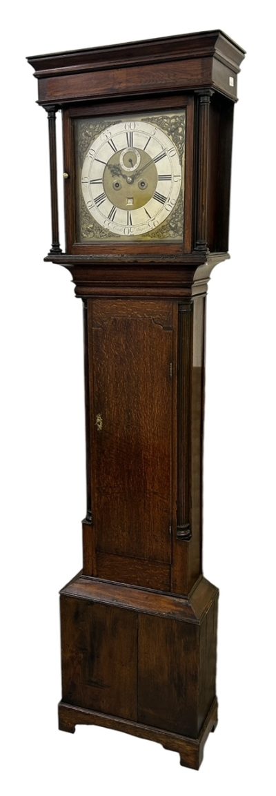 Fantastic Antique English oak case Long Case clock – ca 1780 - Image 10