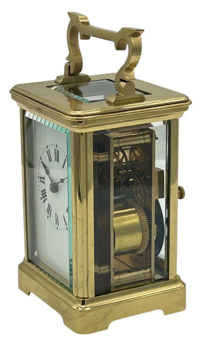 Fabulous Antique French Gong striking Carriage Clock – 8-Day Carriage Clock C1870 Antique mantlle clocks Antique Clocks 14