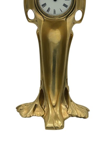 Stunning Antique W.M.F Influence Art nouveau Bronze Ormolu Figural Mantel  Clock ca1900 - Image 9