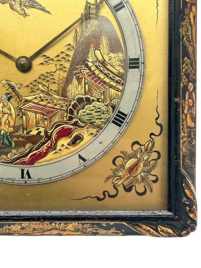 Beautiful Chinoiserie Decorated Strut Mantel Clock – ca 1910 French mantel clock Antique Clocks 12