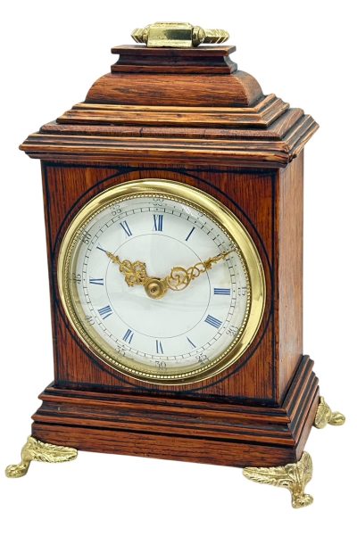 Wonderful Bracket clock shaped Miniature mantel clock – ca1905 Antique bracket clock Antique Clocks 12