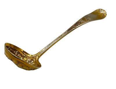 Victorian Silver Gilt Sifter Spoon/ladle – London - ca 1898 - Image 6