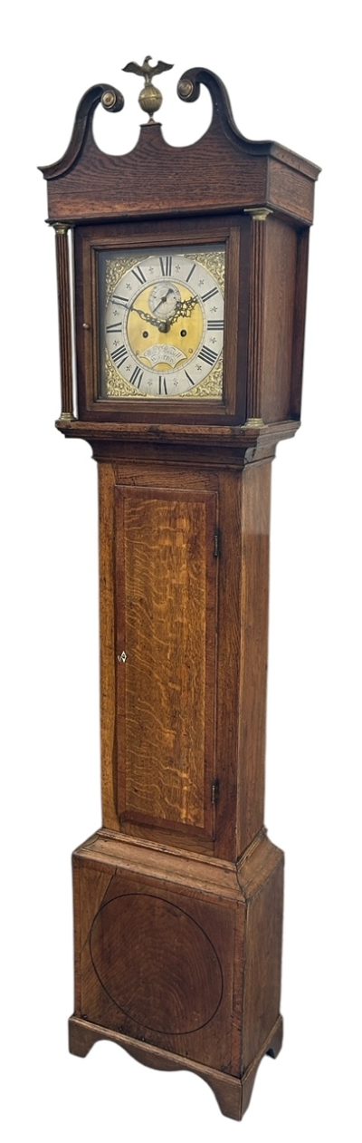 Fabulous Antique English Oak case Longcase 8 day clock – 1870 18th century longcase clock Antique Clocks 5