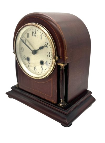 Lovely Edwardian 8 day Arched Top Mantel clock – ca 1905 Mantel Clock Antique Clocks 11