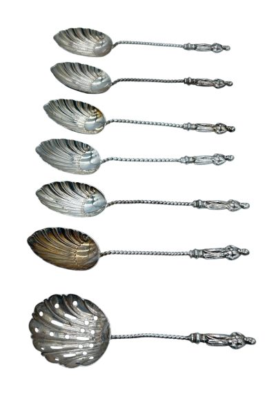 Vintage Silver Tea spoon set – Birmingham – ca 1980s - Image 5