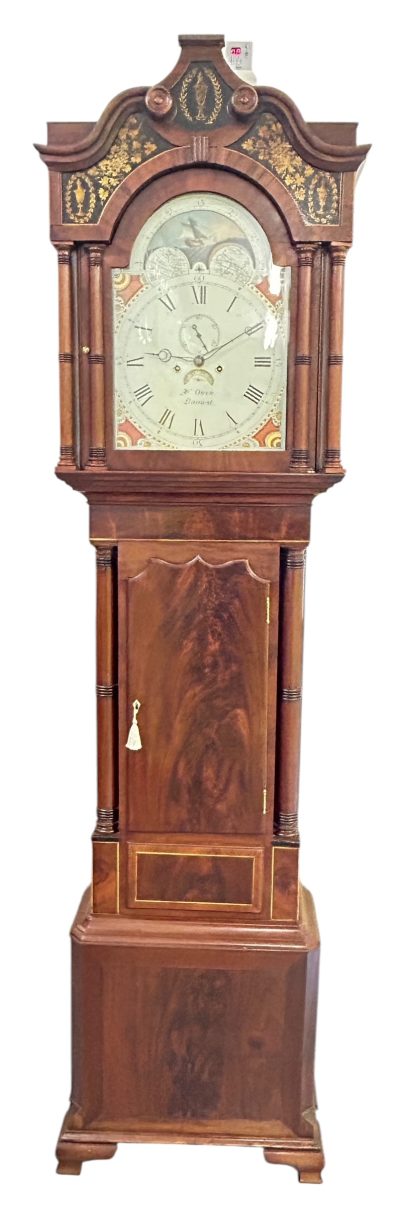 Incredible Antique Mahogany case Longcase 8 day clock – 1830 18th century long case clock Antique Clocks 7