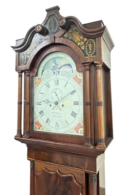 Incredible Antique Mahogany case Longcase 8 day clock – 1830 18th century long case clock Antique Clocks 8