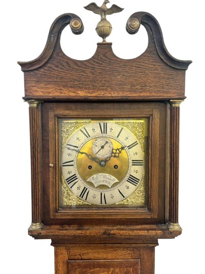 Fabulous Antique English Oak case Longcase 8 day clock – 1870 18th century longcase clock Antique Clocks 10