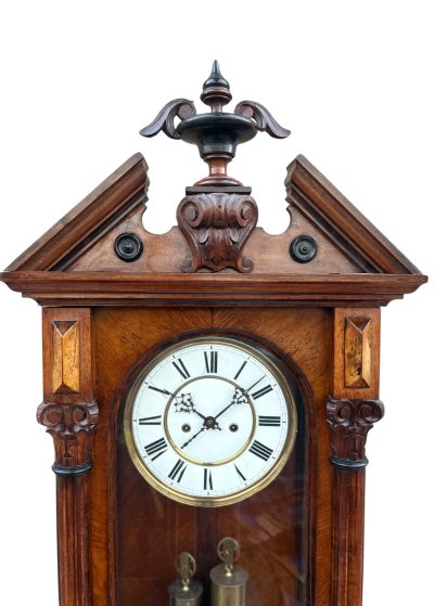 Beautiful Twin Weight regulator Vienna Wall clock – made by Lenskirch vienna wall clock Antique Clocks 7