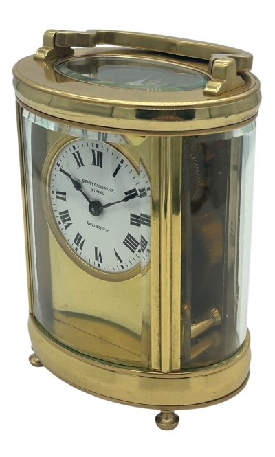 Superb Antique Victorian Oval Cased French 8 day Carriage clock– ca 1890 carriage clock Antique Clocks 9