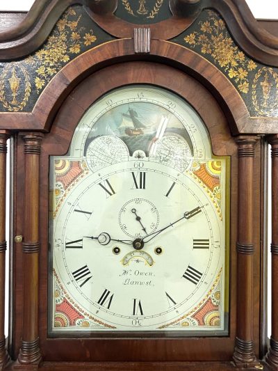 Incredible Antique Mahogany case Longcase 8 day clock – 1830 18th century long case clock Antique Clocks 12