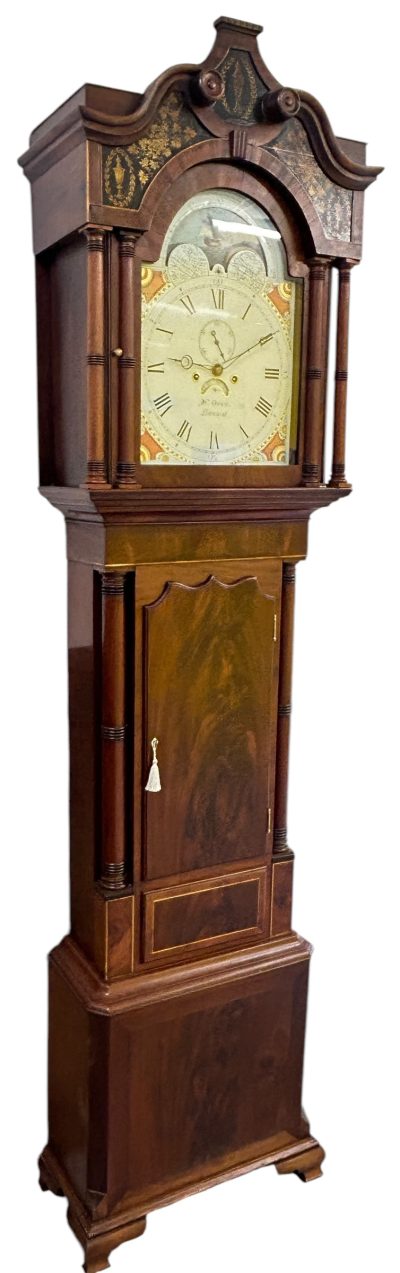 Incredible Antique Mahogany case Longcase 8 day clock – 1830 18th century long case clock Antique Clocks 13