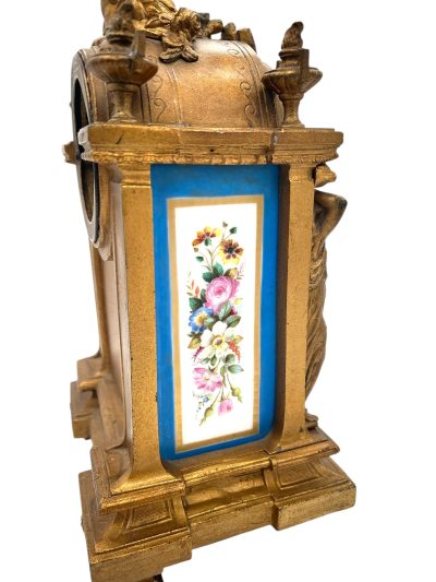 Stunning French Victorian Sevres ormolu 8 day mantel Clock – CA 1860 Sevres Antique Clocks 10