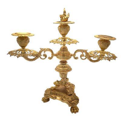 Stunning Antique French Ormolu Bronze 3 Branch Candlelabra Pair candelabra's Antique Clocks 8