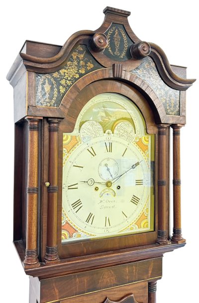 Incredible Antique Mahogany case Longcase 8 day clock – 1830 18th century long case clock Antique Clocks 14