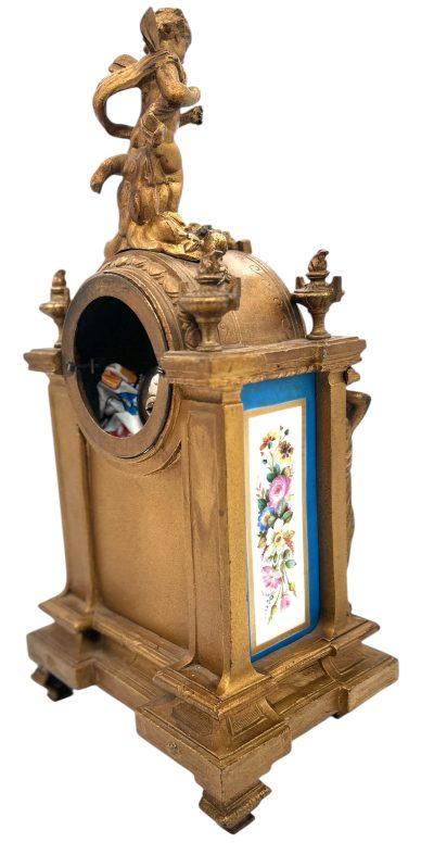 Stunning French Victorian Sevres ormolu 8 day mantel Clock – CA 1860 Sevres Antique Clocks 11