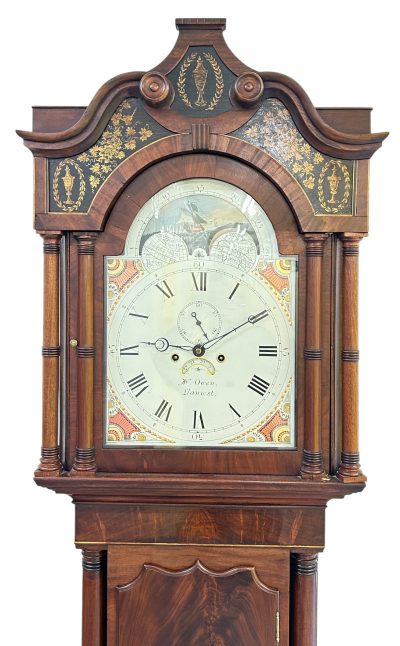 Incredible Antique Mahogany case Longcase 8 day clock – 1830 18th century long case clock Antique Clocks 15