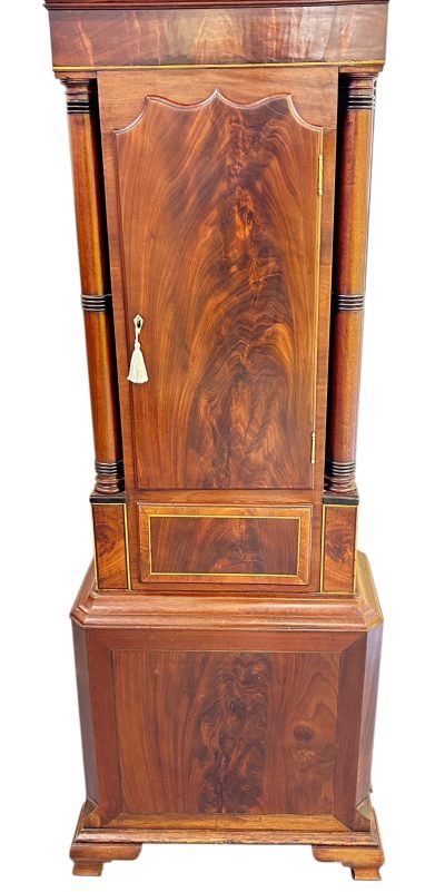 Incredible Antique Mahogany case Longcase 8 day clock – 1830 18th century long case clock Antique Clocks 16