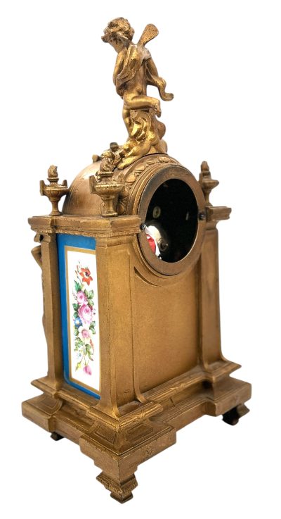 Stunning French Victorian Sevres ormolu 8 day mantel Clock – CA 1860 Sevres Antique Clocks 14