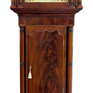 Incredible Antique Mahogany case Longcase 8 day clock – 1830 18th century long case clock Antique Clocks