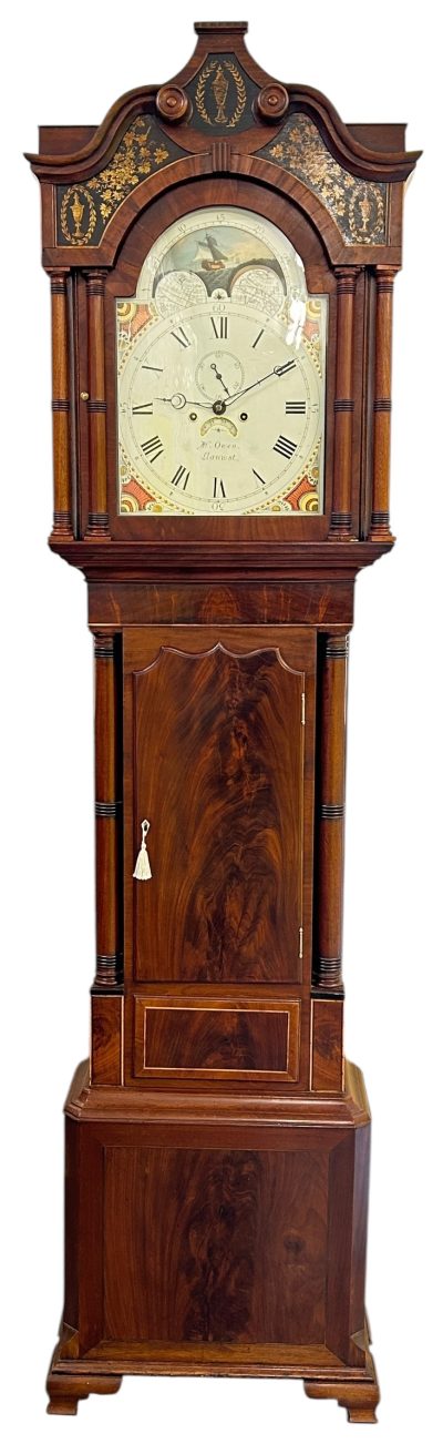 Incredible Antique Mahogany case Longcase 8 day clock – 1830 18th century long case clock Antique Clocks 3