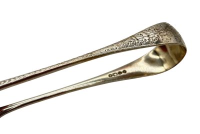 Victorian Silver Art nouveau Sugar Tongs – London – Robert Stebbings – ca 1889 Antique Sugar Tongs Antique Silver 4