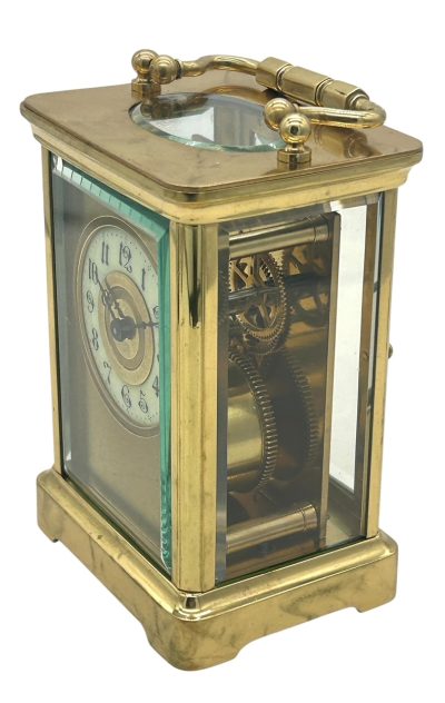 Fabulous Antique French 8 day masked dial Carriage clock – ca 1900 carriage clock Antique Clocks 4