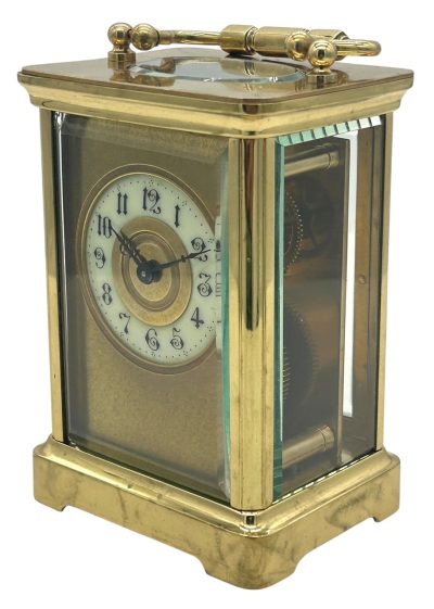 Fabulous Antique French 8 day masked dial Carriage clock – ca 1900 carriage clock Antique Clocks 5