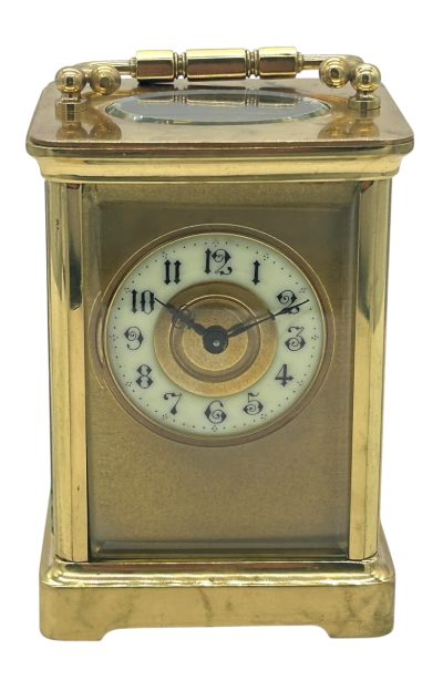 Fabulous Antique French 8 day masked dial Carriage clock – ca 1900 carriage clock Antique Clocks 3