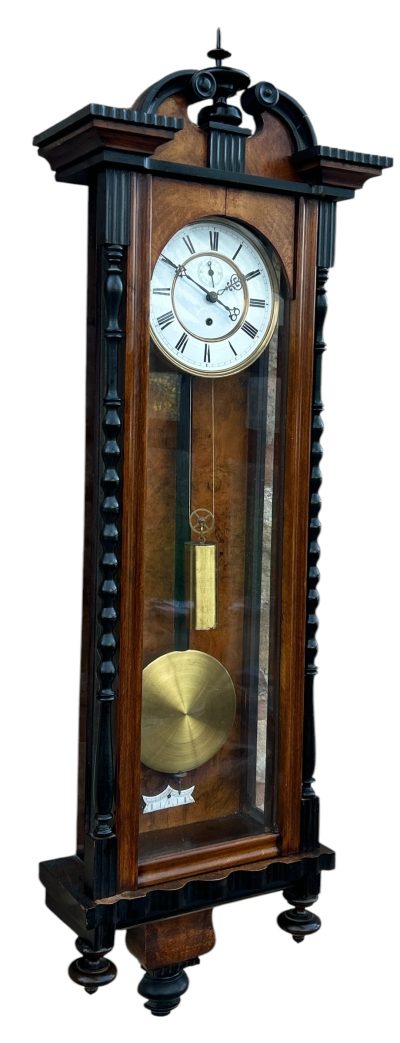 Wonderful single weight Vienna Regulator Wall clock – ca 1880 regulator wall clock Antique Clocks 4