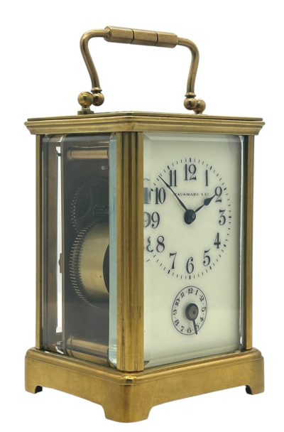 Exquisite Antique French 8 day Carriage clock with Alarm feature  – ca 1900 carriage clock Antique Clocks 4