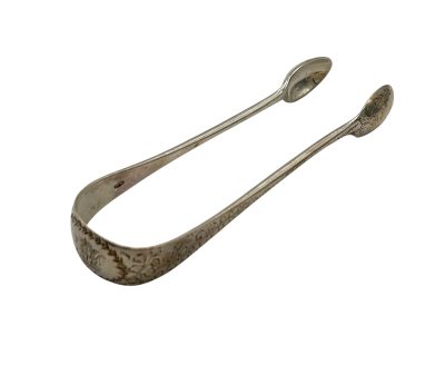 Victorian Silver Art nouveau Sugar Tongs – London – Robert Stebbings – ca 1889 Antique Sugar Tongs Antique Silver 9