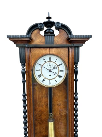 Wonderful single weight Vienna Regulator Wall clock – ca 1880 regulator wall clock Antique Clocks 7