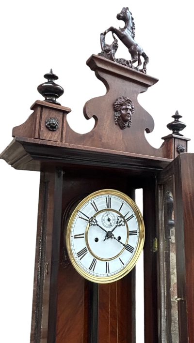 Stunning Antique Kienzle Twin Weight Vienna Regulator Walnut & Ebonized case Wall Clock vienna wall clock Antique Clocks 5