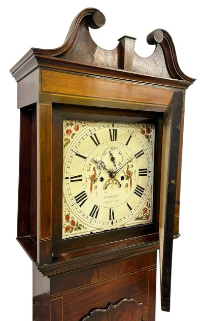 Fantastic Antique English “Swinton” Mahogany case Long Case clock – ca 1830 18th century longcase clock Antique Clocks 5