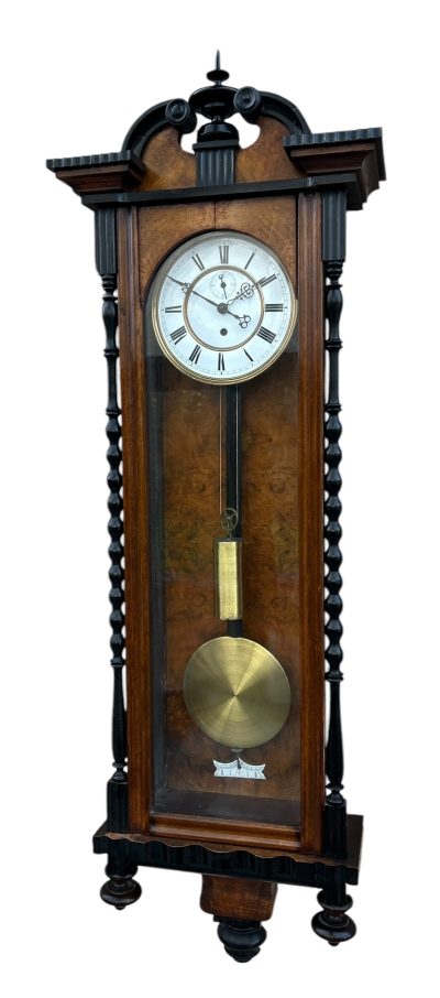 Wonderful single weight Vienna Regulator Wall clock – ca 1880 regulator wall clock Antique Clocks 8