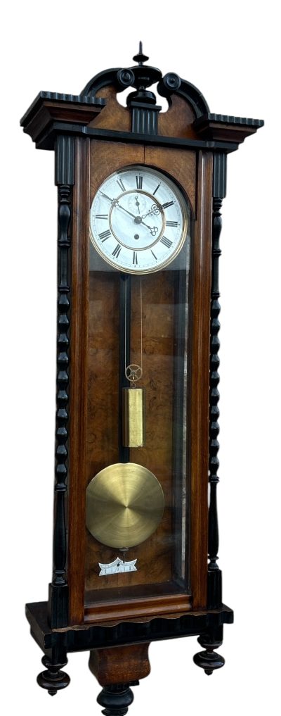 Wonderful single weight Vienna Regulator Wall clock – ca 1880 regulator wall clock Antique Clocks 9