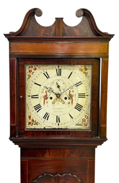 Fantastic Antique English “Swinton” Mahogany case Long Case clock – ca 1830 18th century longcase clock Antique Clocks 7