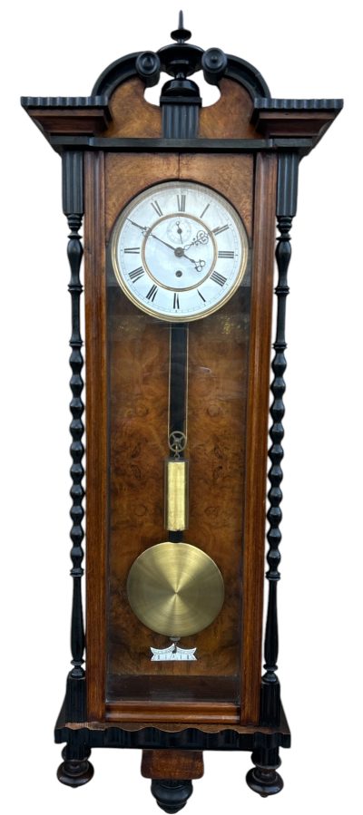 Wonderful single weight Vienna Regulator Wall clock – ca 1880 regulator wall clock Antique Clocks 3