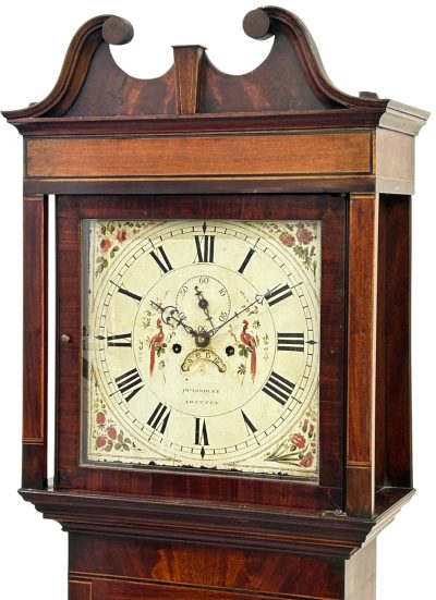 Fantastic Antique English “Swinton” Mahogany case Long Case clock – ca 1830 18th century longcase clock Antique Clocks 9