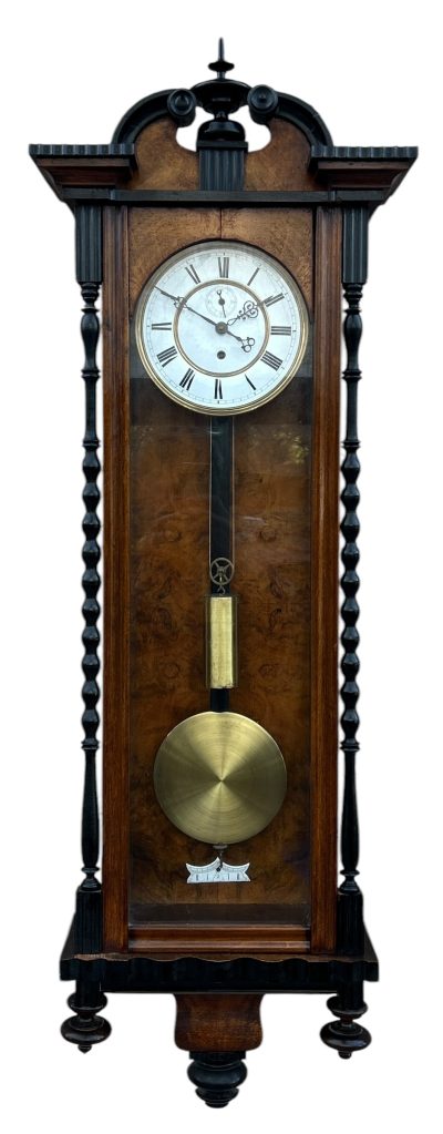 Wonderful single weight Vienna Regulator Wall clock – ca 1880 regulator wall clock Antique Clocks 12